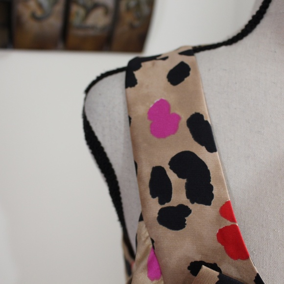 Kate Spade, Bette Leopard Bow Cocktail dress Sleeveless Taffeta Pockets - Picture 4 of 12